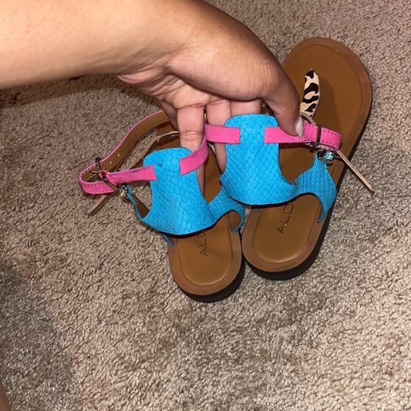 Aldo color block animal print sandals - Picture 3 of 4